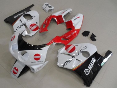 1990-1998 Honda CBR250RR MC22 Motorcycle Fairings - White Red Glossy Black Konica Minolta Canada Websites