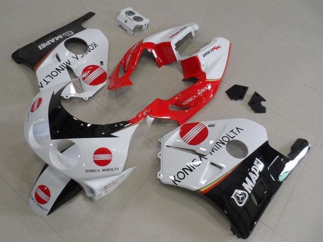 1990-1998 Honda CBR250RR MC22 Motorcycle Fairings - White Red Glossy Black Konica Minolta Canada Websites