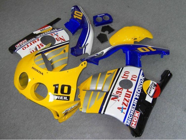 1990-1998 Honda CBR250RR MC22 Motorcycle Fairings - Yellow Blue Silver White Red Nastro Azzurro Breil 10 Canada Websites