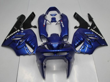 1994-1997 Kawasaki ZX9R Motorcycle Fairings - Blue Black Flame Canada Websites