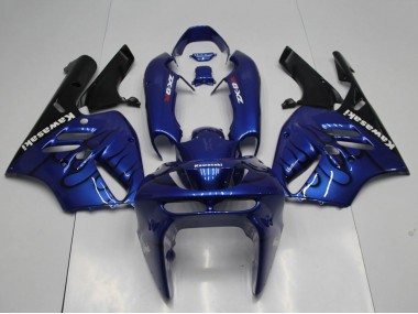 1994-1997 Kawasaki ZX9R Motorcycle Fairings - Blue Black Flame Canada Websites