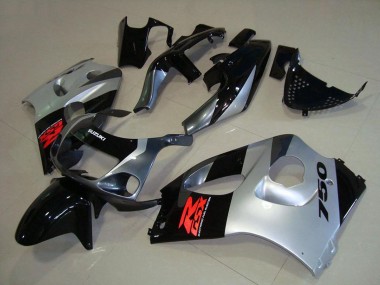 1996-2000 Suzuki GSXR 750 Motorcycle Fairings - Glossy Black Silver Canada Websites
