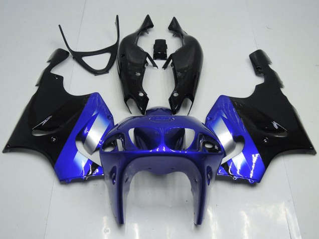 1996-2003 Kawasaki ZX7R Motorcycle Fairings - Blue Silver Glossy Black Canada Websites
