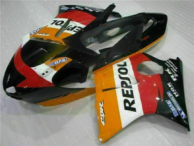1996-2007 Honda CBR1100XX Blackbird Motorcycle Fairing - Orange White Red Glossy Black Repsol Canada Websites