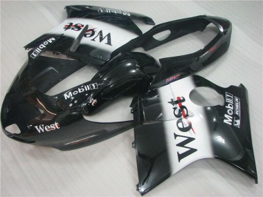 1996-2007 Honda CBR1100XX Blackbird Motorcycle Fairings - Glossy Black White West Canada Websites