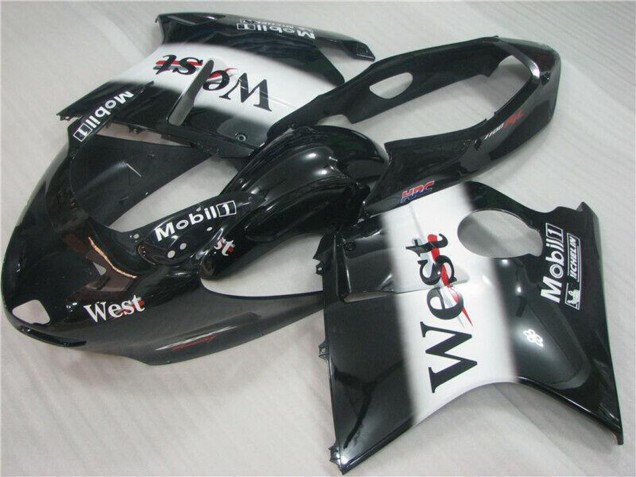 1996-2007 Honda CBR1100XX Blackbird Motorcycle Fairings - Glossy Black White West Canada Websites