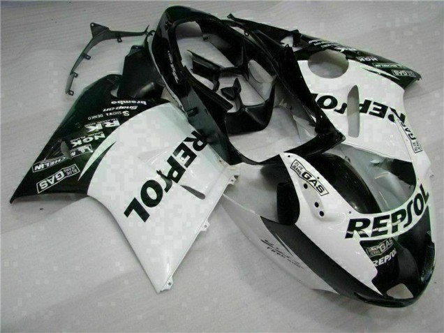 1996-2007 Honda CBR1100XX Blackbird Motorcycle Fairings - White Glossy Black Repsol Canada Websites
