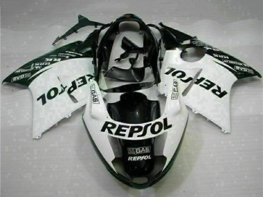 1996-2007 Honda CBR1100XX Blackbird Motorcycle Fairings - White Glossy Black Repsol Canada Websites