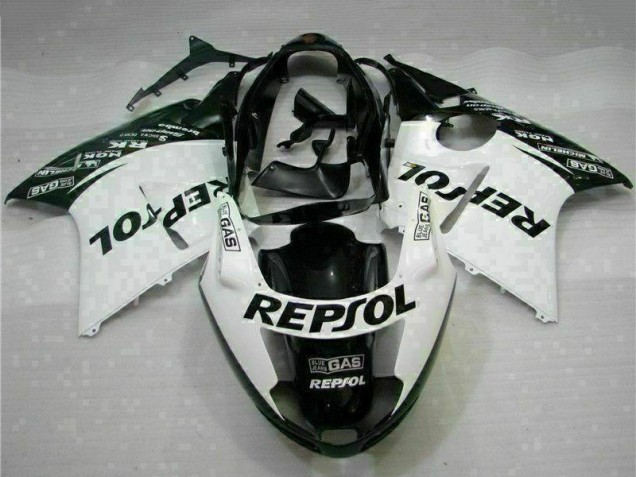 1996-2007 Honda CBR1100XX Blackbird Motorcycle Fairings - White Glossy Black Repsol Canada Websites