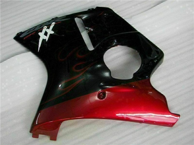 1996-2007 Honda CBR1100XX Blackbird Abs Motorcycle Fairing - Glossy Black Red Flame Canada Websites