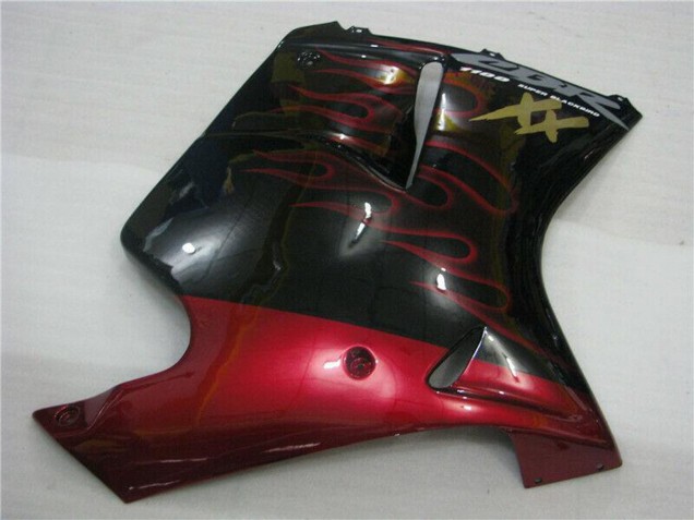 1996-2007 Honda CBR1100XX Blackbird Abs Motorcycle Fairings - Glossy Black Red Flame Canada Websites