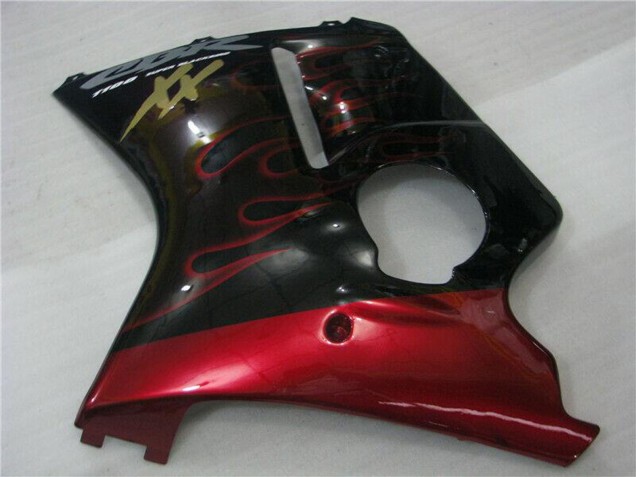1996-2007 Honda CBR1100XX Blackbird Abs Motorcycle Fairings - Glossy Black Red Flame Canada Websites