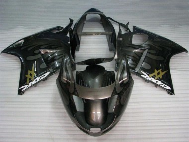 1996-2007 Honda CBR1100XX Blackbird Motorcycle Fairings - Glossy Black Silver Flame Canada Websites