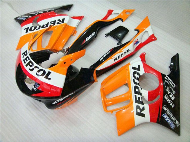 1995-1996 Honda CBR600 F3 Motorcycle Fairing - Orange White Red Glossy Black Repsol Canada Websites
