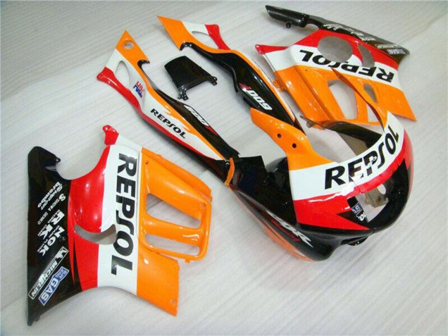 1995-1996 Honda CBR600 F3 Motorcycle Fairing - Orange White Red Glossy Black Repsol Canada Websites
