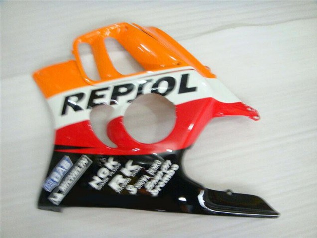 1995-1996 Honda CBR600 F3 Motorcycle Fairing - Orange White Red Glossy Black Repsol Canada Websites