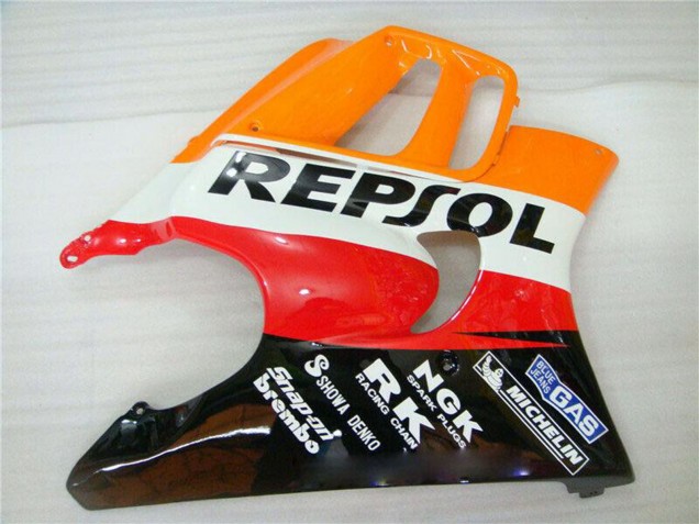 1995-1996 Honda CBR600 F3 Motorcycle Fairing - Orange White Red Glossy Black Repsol Canada Websites