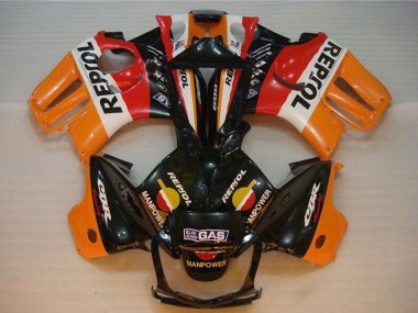 1995-1996 Honda CBR600 F3 Motorcycle Fairings - Orange White Red Glossy Black Repsol Canada Websites