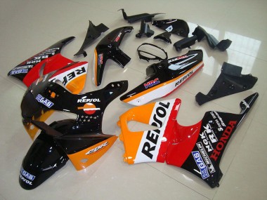 1998-1999 Honda CBR900RR 919 Motorcycle Fairings - Orange White Red Glossy Black Repsol Canada Websites