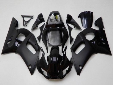 1998-2002 Yamaha YZF R6 Motorcycle Fairings - Glossy Black Matte Black Canada Websites