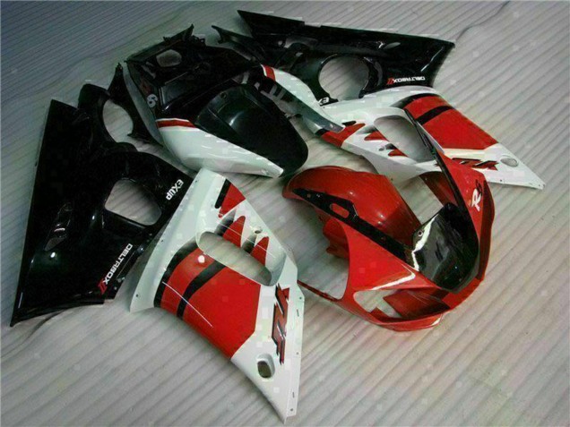 1998-2002 Yamaha YZF R6 Motorcycle Fairing - White Red Glossy Black Canada Websites