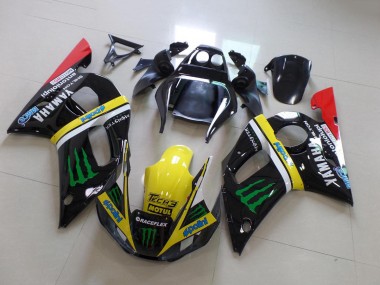 1998-2002 Yamaha YZF R6 Motorcycle Fairings - Glossy Black Yellow Red Green Motul Monster Canada Websites