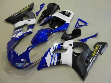 1998-2002 Yamaha YZF R6 Motorcycle Fairings - White Blue Matte Black Motul Michelin Canada Websites