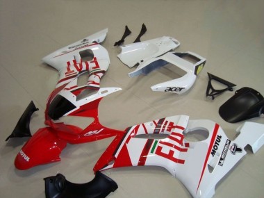 1998-2002 Yamaha YZF R6 Motorcycle Fairings - White Red Fiat Motul Michelin Canada Websites