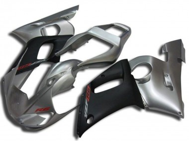 1998-2002 Yamaha YZF R6 Motorcycle Fairings - Silver Matte Black Red Decal Canada Websites