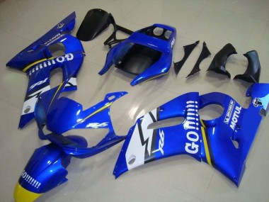 1998-2002 Yamaha YZF R6 Motorcycle Fairings - Blue White Yellow Go Motul Canada Websites