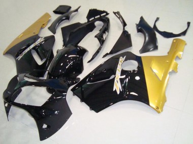 2000-2001 Kawasaki ZX12R Motorcycle Fairings - Glossy Black Gold Canada Websites