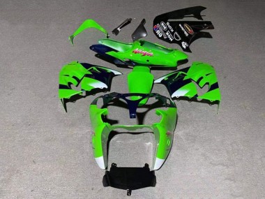 2000-2001 Kawasaki ZX9R Motorcycle Fairing - Green White Glossy Black Canada Websites