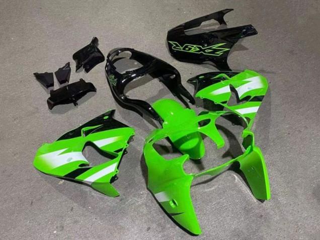 2000-2001 Kawasaki ZX9R Motorcycle Fairings - Green White Glossy Black Canada Websites