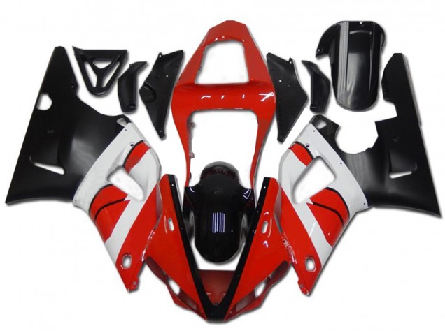 2000-2001 Yamaha YZF R1 Motorcycle Fairing - Red White Glossy Black Canada Websites