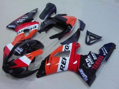 2000-2001 Yamaha YZF R1 Motorcycle Fairing - Orange White Red Black Repsol Canada Websites