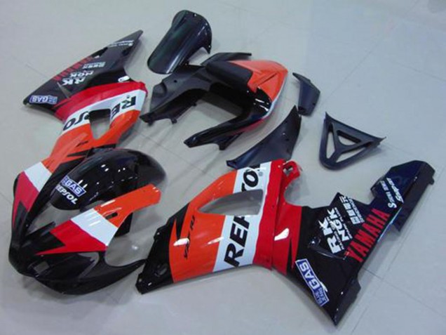 2000-2001 Yamaha YZF R1 Motorcycle Fairing - Orange White Red Black Repsol Canada Websites
