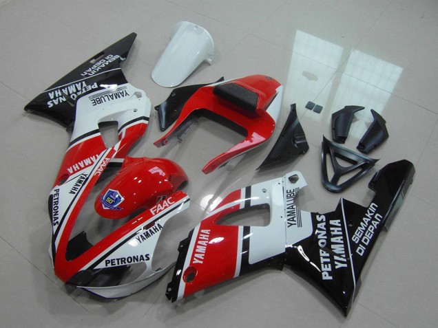 2000-2001 Yamaha YZF R1 Motorcycle Fairings - Red White Glossy Black Petronas Yamalube Canada Websites