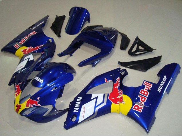 2000-2001 Yamaha YZF R1 Motorcycle Fairings - Blue White Yellow Red Bull Canada Websites