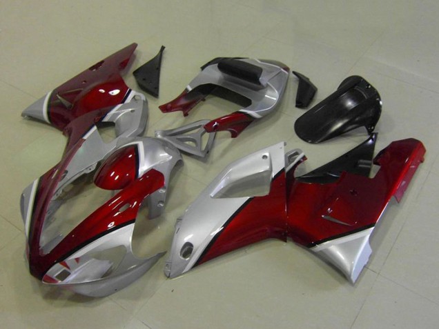 2000-2001 Yamaha YZF R1 Motorcycle Fairings - Silver Maroon Red Canada Websites