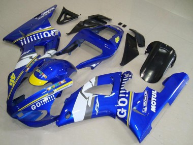 2000-2001 Yamaha YZF R1 Motorcycle Fairings - Blue White Yellow Motul 46 Canada Websites