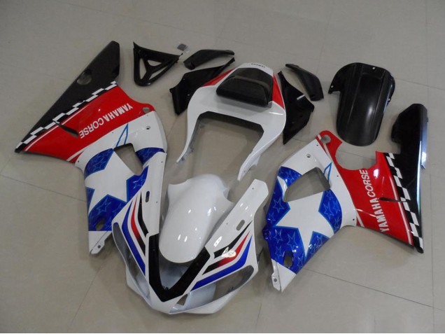2000-2001 Yamaha YZF R1 Motorcycle Fairings - White Red Blue Black Corse Canada Websites