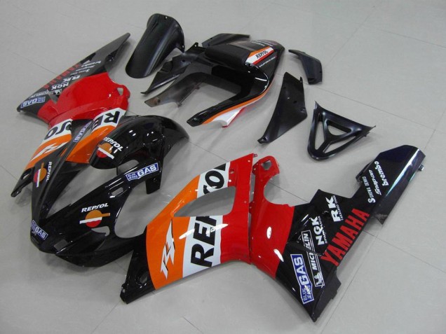 2000-2001 Yamaha YZF R1 Motorcycle Fairings - Orange White Red Black Repsol Canada Websites