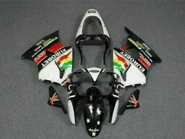 2000-2002 Kawasaki ZX6R Motorcycle Fairings - White Red Yellow Green Glossy Black Star EuroBet Canada Websites
