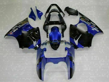 2000-2002 Kawasaki ZX6R Motorcycle Fairings - Blue Glossy Black Elf Bridgestone Canada Websites