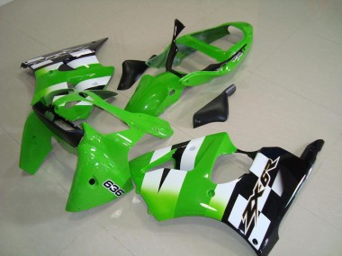 2000-2002 Kawasaki ZX6R Motorcycle Fairings - Green White Black 636 Canada Websites