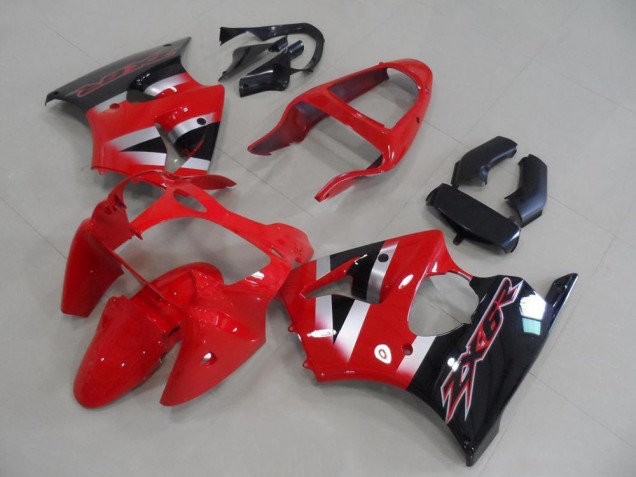 2000-2002 Kawasaki ZX6R Motorcycle Fairings - Red Silver Glossy Black OEM Style Canada Websites
