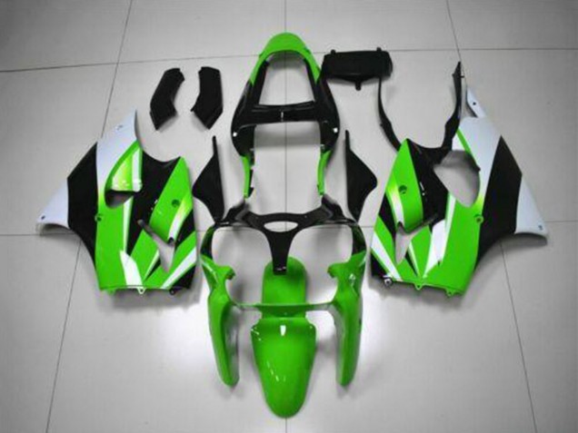 2000-2002 Kawasaki ZX6R Motorcycle Fairing Kits - Green White Black Canada Websites
