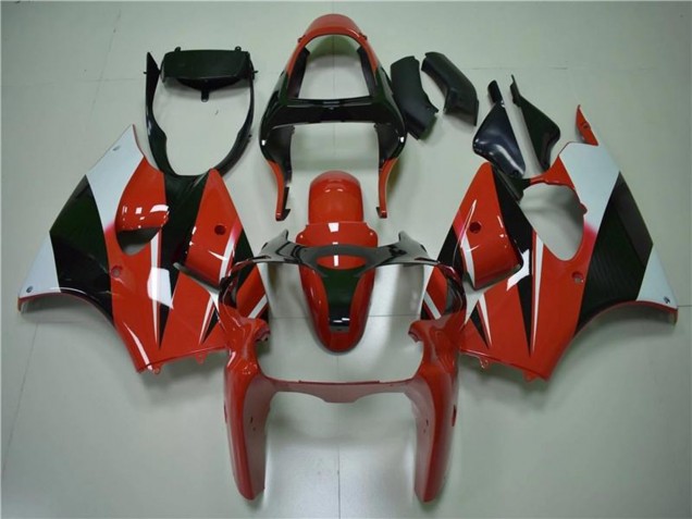 2000-2002 Kawasaki ZX6R Motorcycle Fairings - White Red Glossy Black Canada Websites