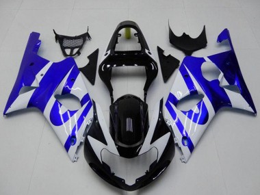 2000-2002 Suzuki GSXR 1000 Motorcycle Fairing - White Blue Glossy Black Canada Websites