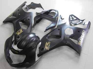 2000-2002 Suzuki GSXR 1000 Motorcycle Fairings - Matte Black Gold Decal Canada Websites